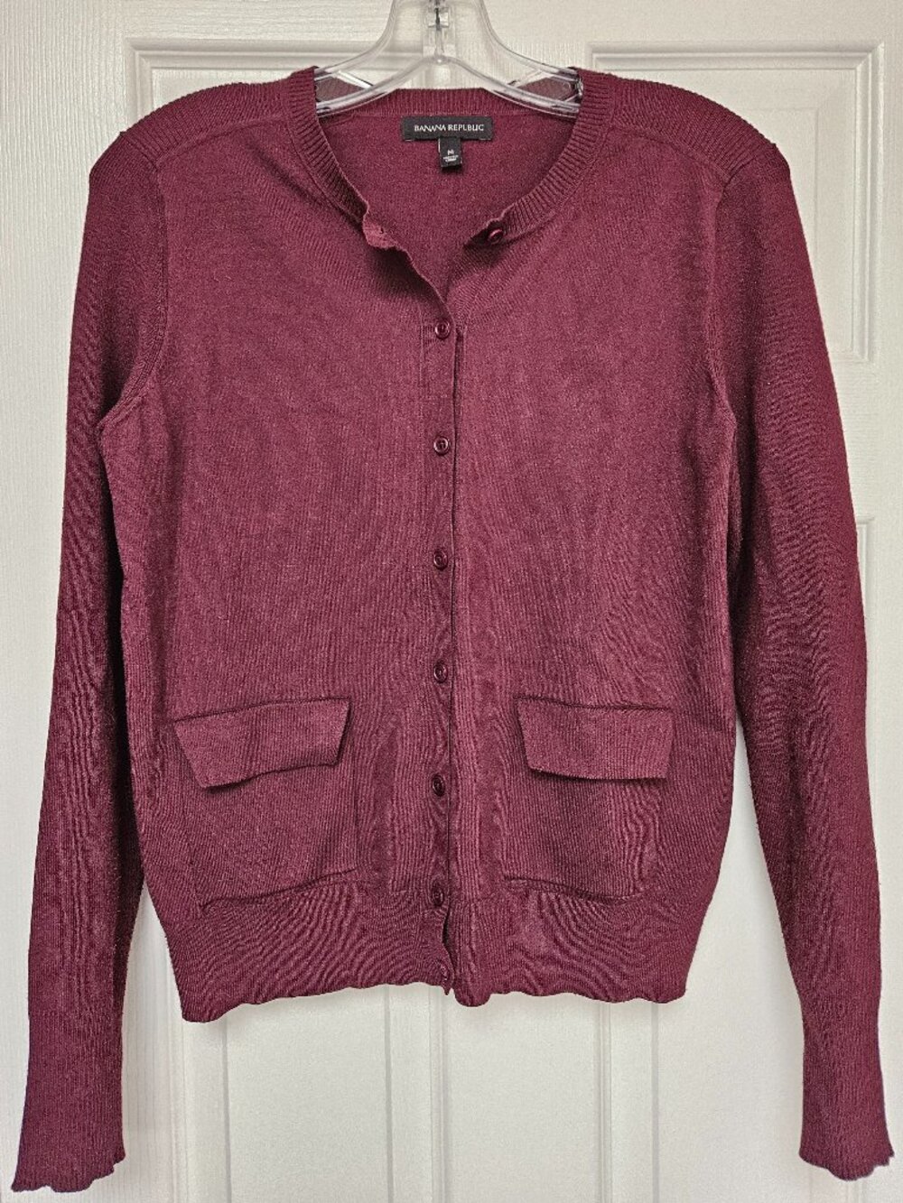Banana Republic Button-Up Cardigan Sweater Maroon Size M